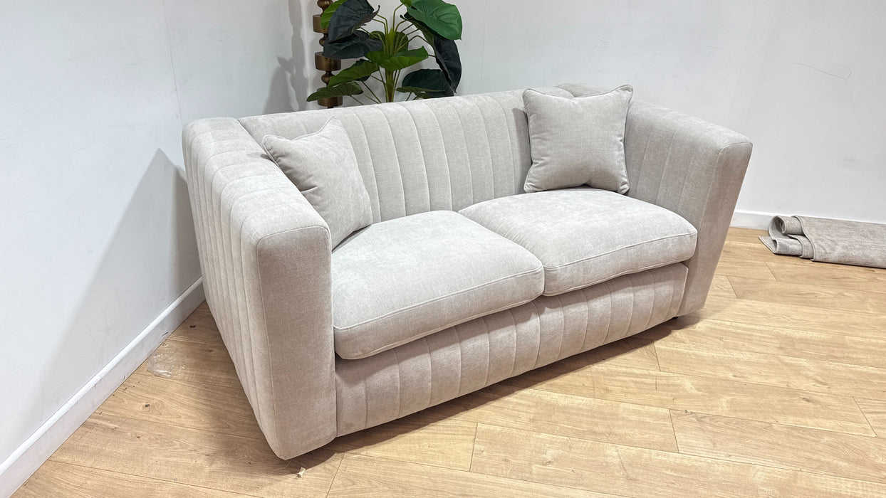 Sofology Astoria Fabric 2 Seater in Vintage Chenille Pebble