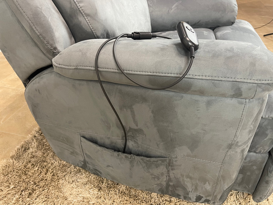 Gracie Fabric Rise and Tilt Power Recliner Chair - Lead Grey (WA2)