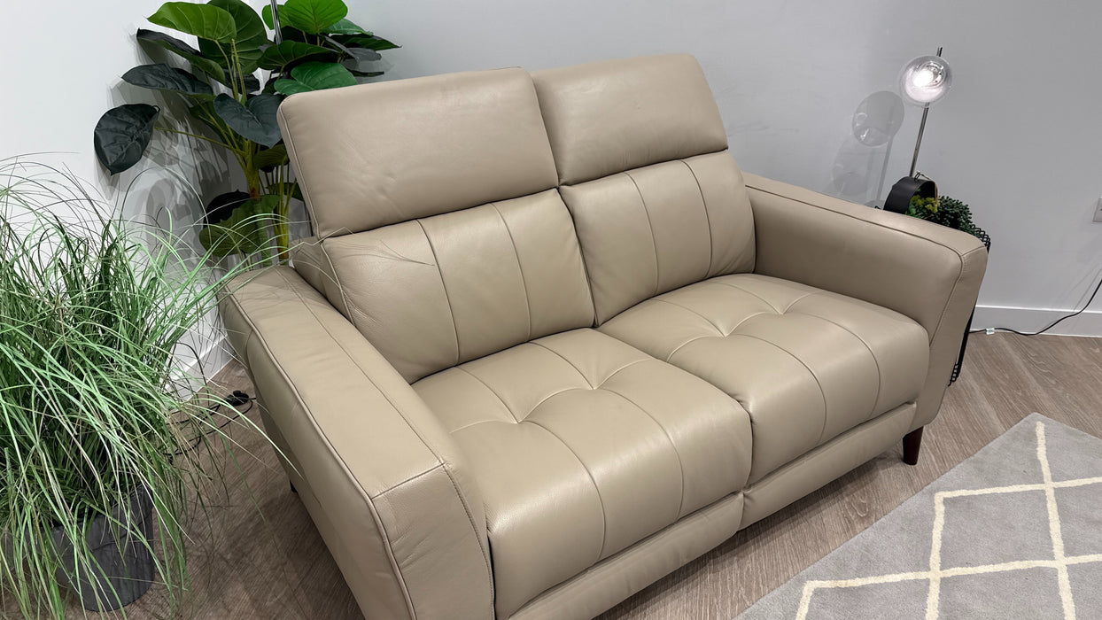 Sofology Jax Leather 2 Seater in Trusty Embossed Stone