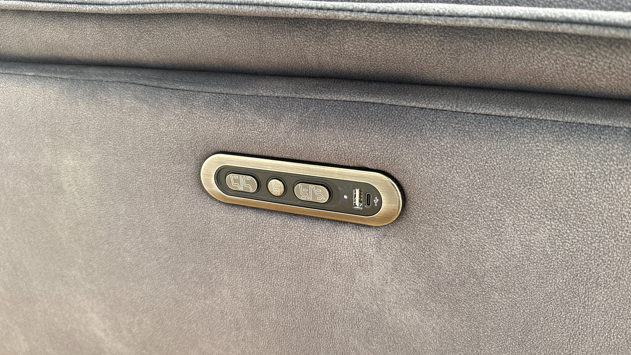 Sofology The Hugo 2 Seater Fabric Recliner Sofa in Lifestyle Flecked Fabric Charcoal