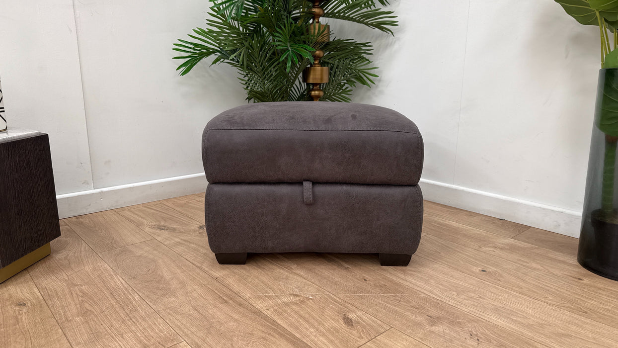 DFS The View Fabric Storage Footstool in Charcoal