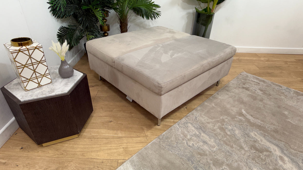 Sofology Illinois Fabric Designer Footstool in Toronto Grey
