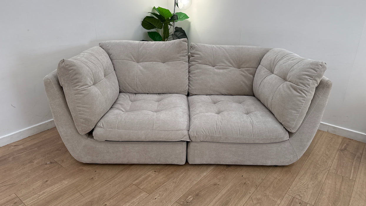 Sofology The Cocoon Fabric 3 Seater in Stone