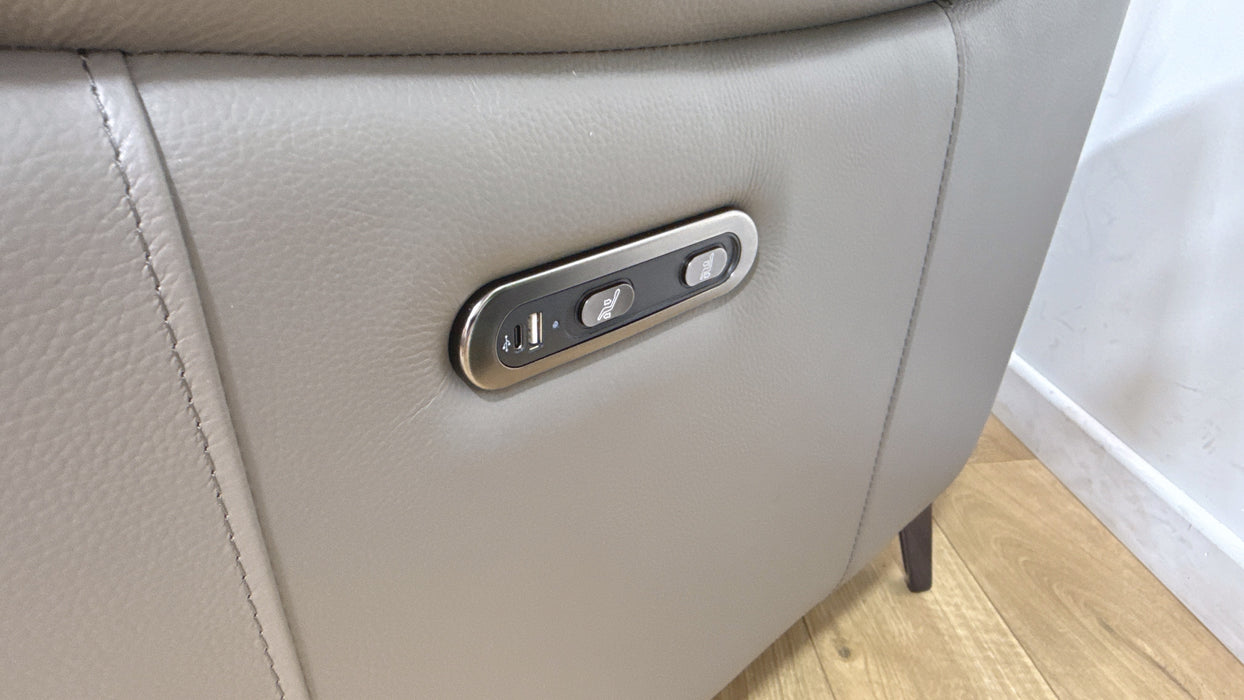 Sofology Arlo Leather 2 Seater Power Recliner in Trusty Embossed Elephant
