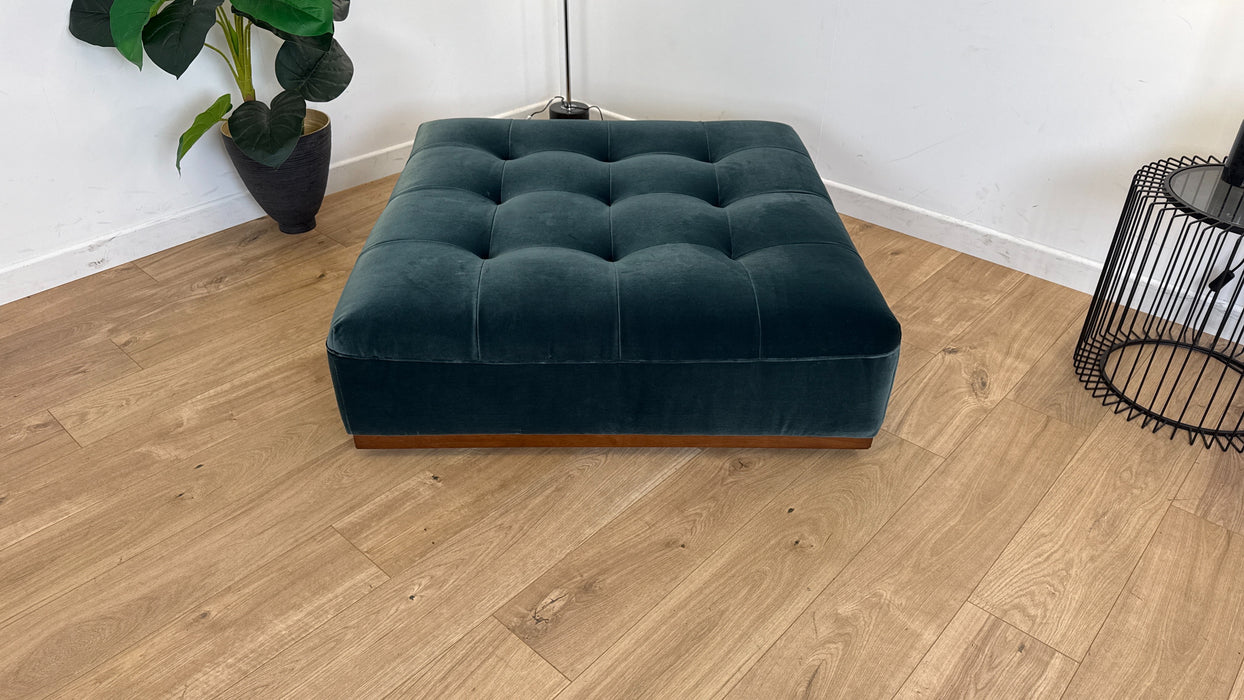 Weekend Designer Fabric Footstool  - Biba Teal