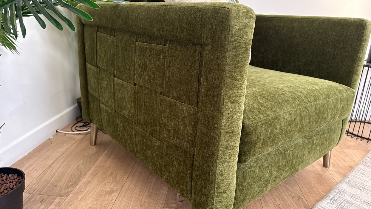 Sofology Essence Fabric Loveseat in Monde Moss / Teal