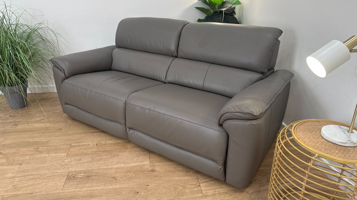 Sofology Hugo Leather 2.5 Seater in Elephant