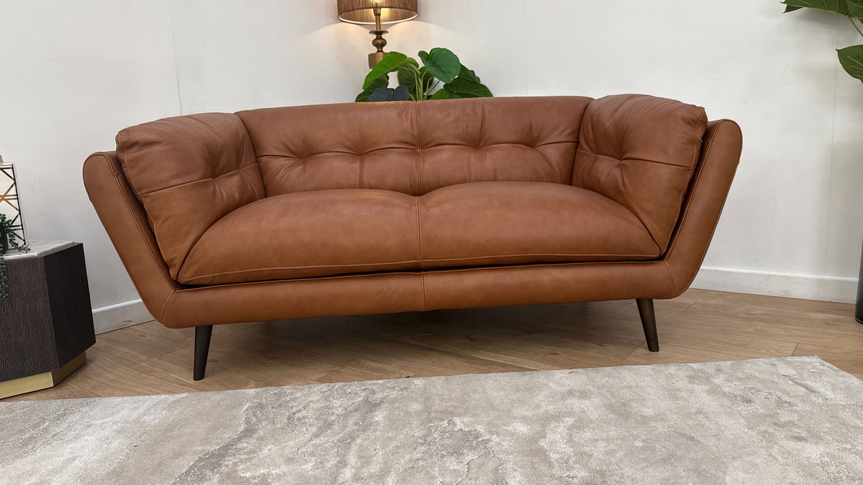 Sofology Hygge Leather 2 Seater in Relaxed Soft Tan