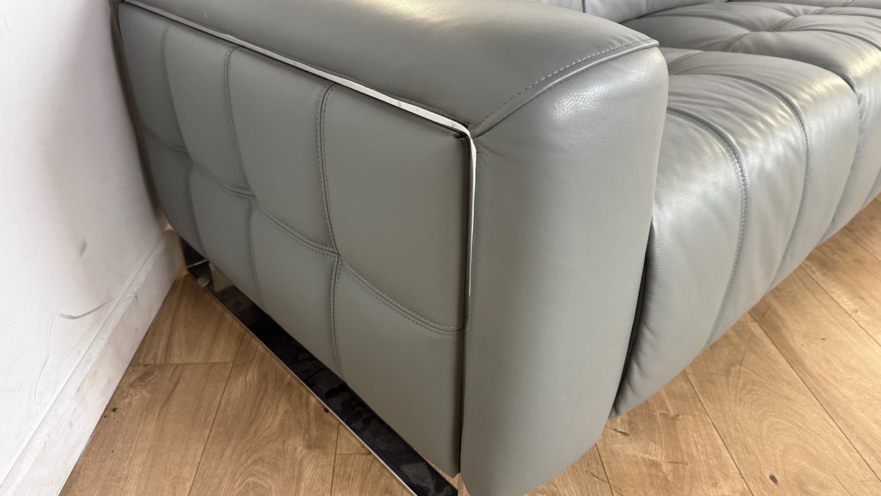 Sofology Marvella Leather 3 in Granite Teal