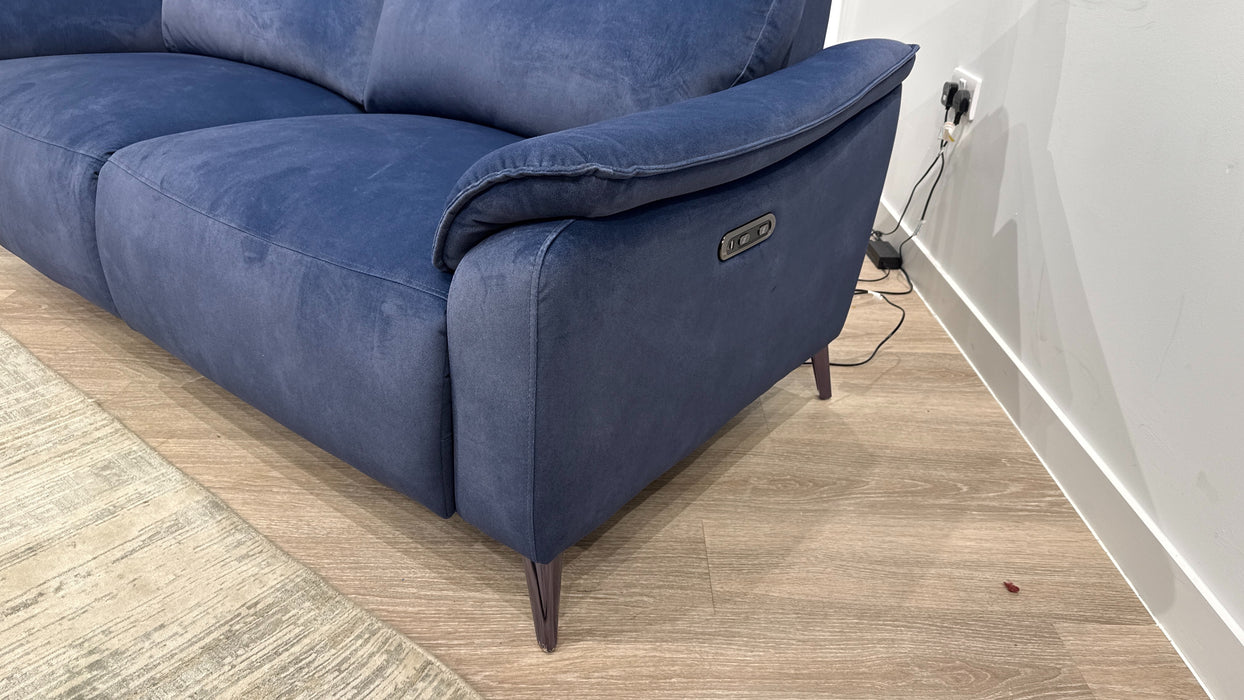 Sofology Arlo Fabric 2.5 Seater Power Recliner in Lifestyle Flecked Navy