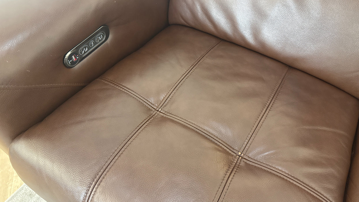 Sofology Marvella Leather 3 Power Recliner in Chocolate