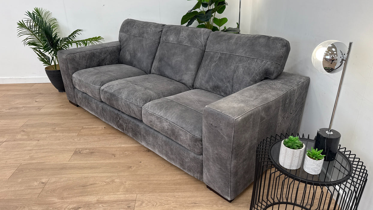 Julius Leather 3 Seater Sofa