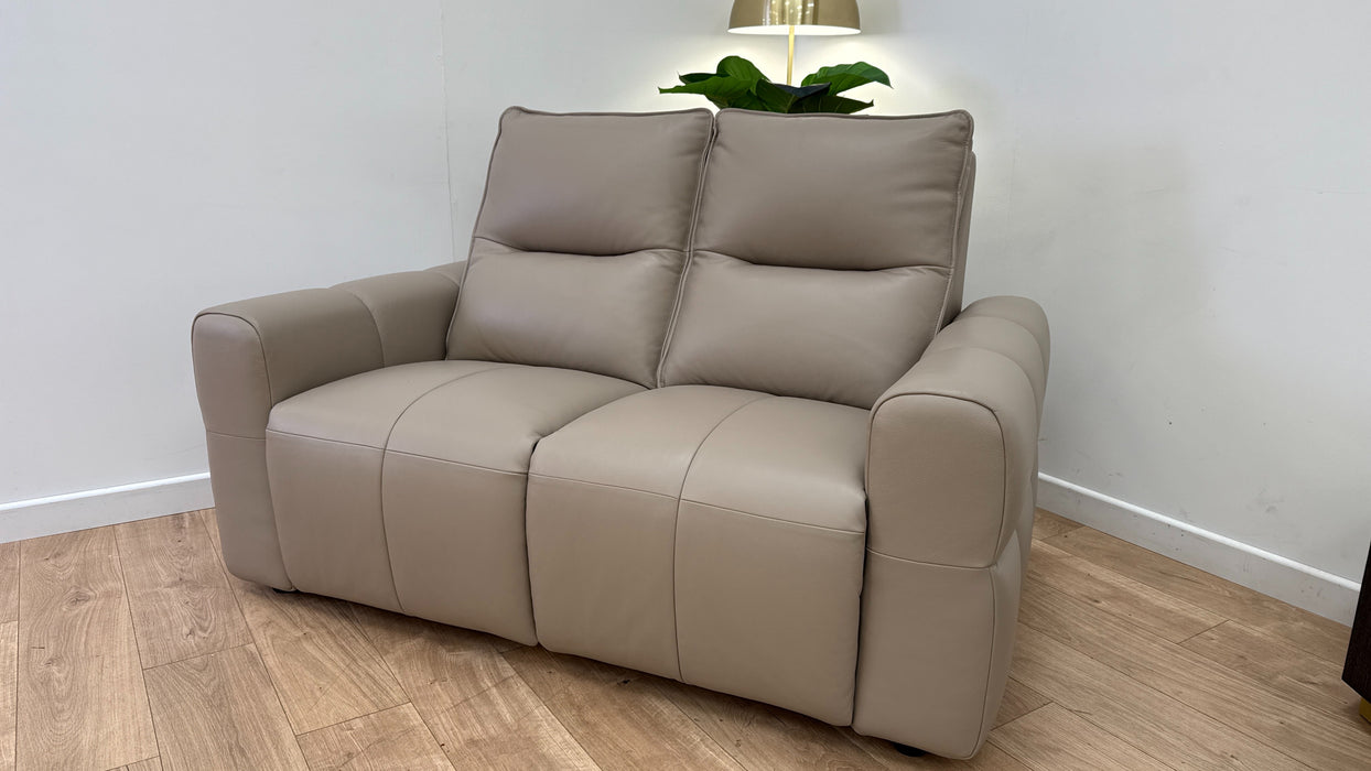 Sample Leather 2 Seater in Trusty Embossed Leather Stone