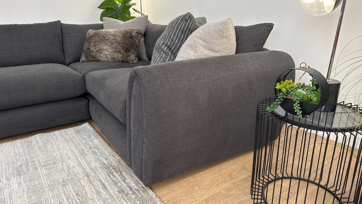 Sofology Marble Arch Fabric 3 Corner 1 in Camden Plain Smoke Mix