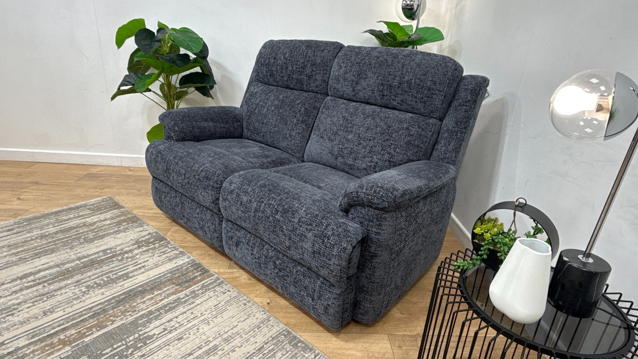 Sofology Gracie Fabric 2 Seater in Hopsack Chenille Midnight