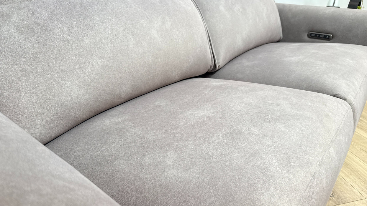 Sofology Premiere Fabric 2.5 Seater Power Recliner/Headrest in Lifestyle Flecked Nutmeg