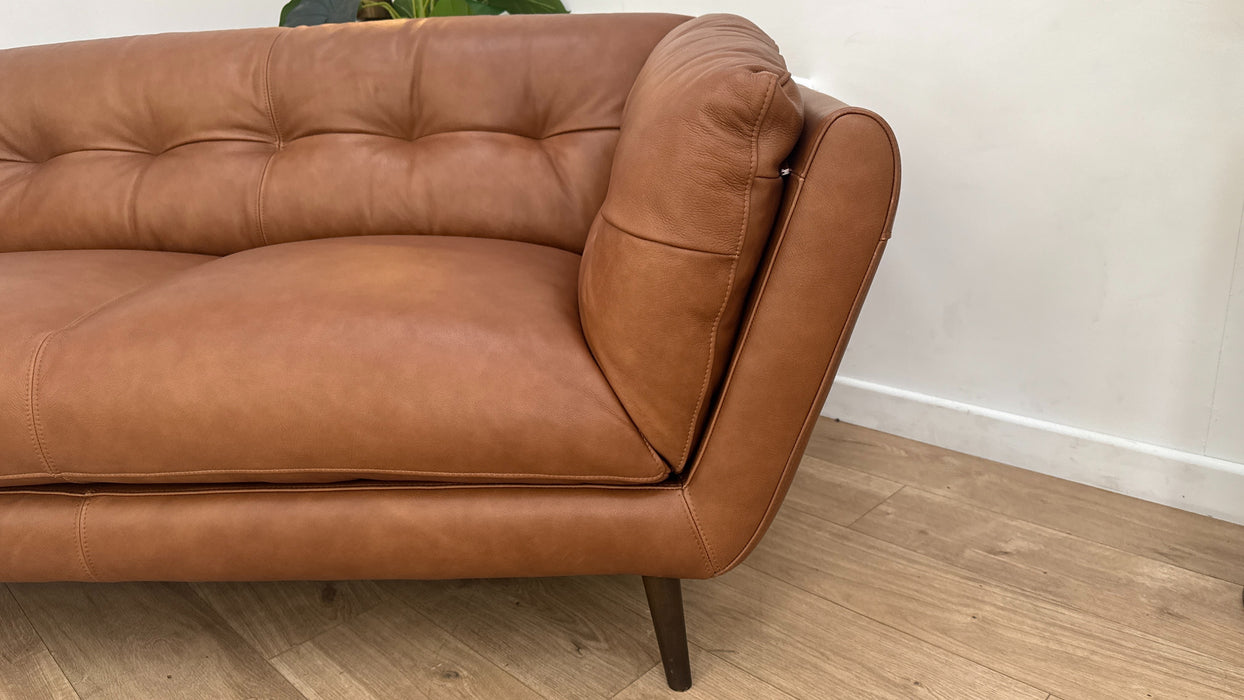 Sofology Hygge Leather 2 Seater in Relaxed Soft Tan