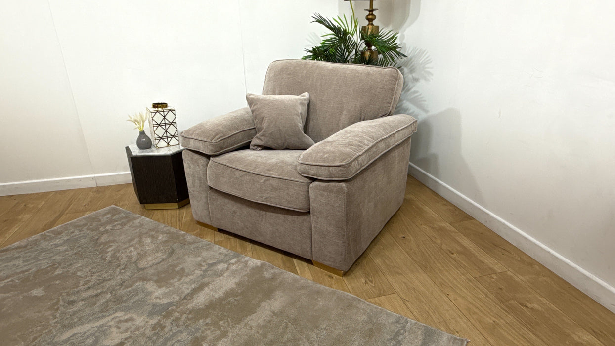 Sofology Brixton Fabric Chair in Soft Chenille Wicker