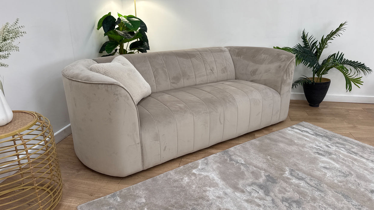 Sofology The Fitzrovia Fabric 3 Seater in Matt Velvet Stone Mix Without Trim