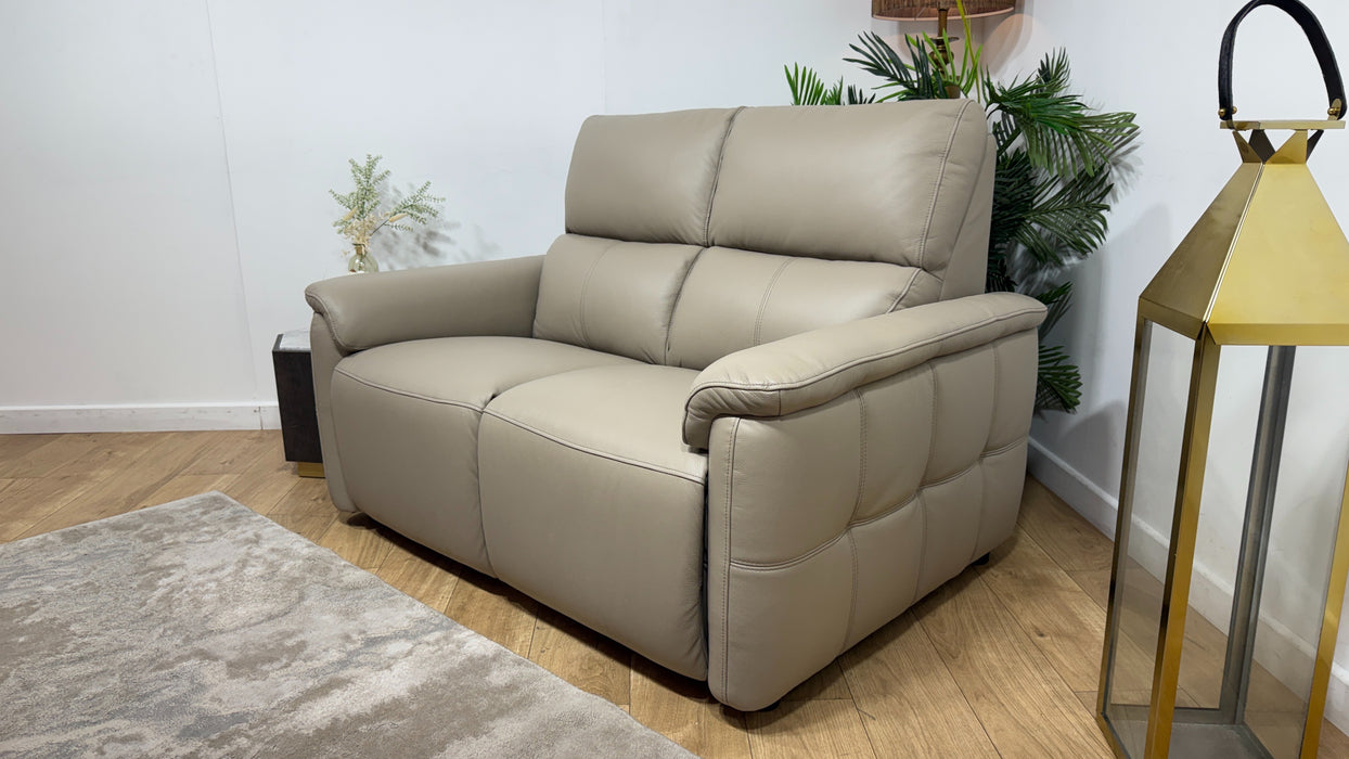 Sofology Ripley Leather 2 Seater in Trusty Embossed Stone