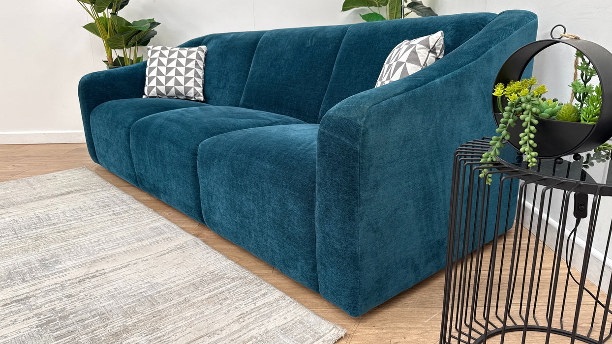 Sofology Bonbon Fabric 3 Seater in Bonbon Teal Mix