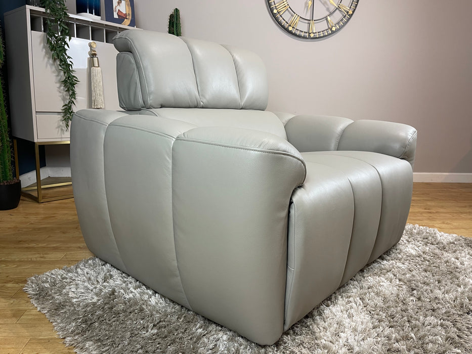 Nobu Leather Loveseat - Trusty Sheen Lead Grey (WA2)