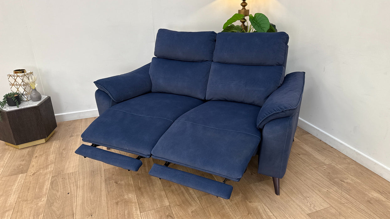 Sofology The Arlo Fabric 2 Seater Power Recliner in Lifestyle Flecked Navy