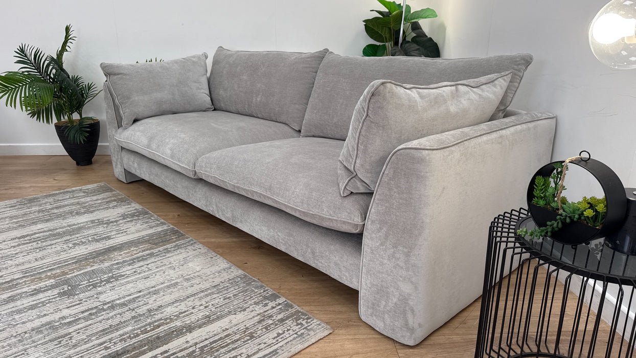 Sofology The Ziggy 4 Seater in Textured Chenille Fabric in Grey