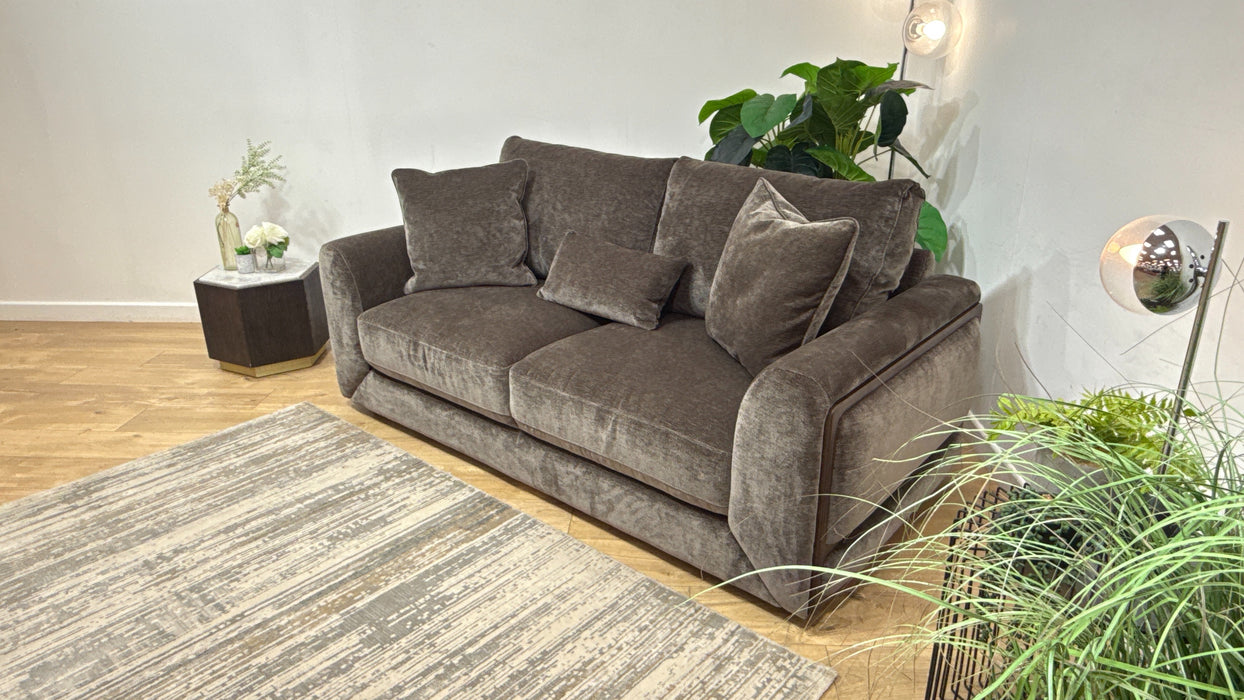 Sofology Rowen 2.5 Seater in  Luxury Deep-Pile Chenille Mole All Over
