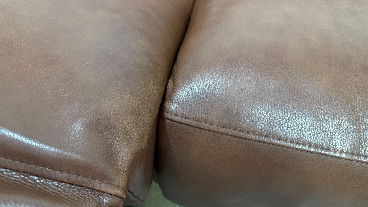Sofology Bohemia Leather 3 Corner 1.5 Power Recliner/Headrest in Trusty Embossed Cognac