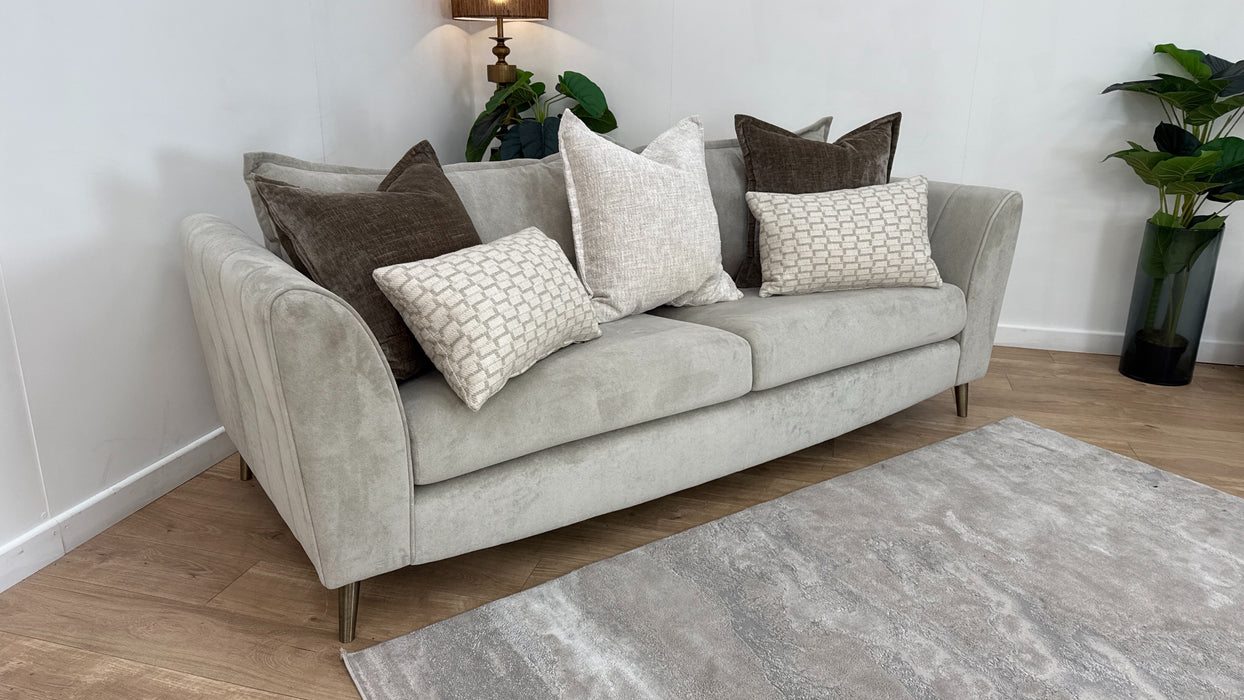 Sofology Luella Fabric 4 Seater in Soft Sherpa Stone Mix