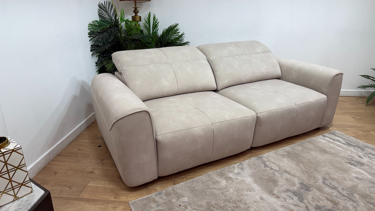 Sofology Riviera Fabric 3 Seater Motion Chaise in Lifestyle Flecked Ivory