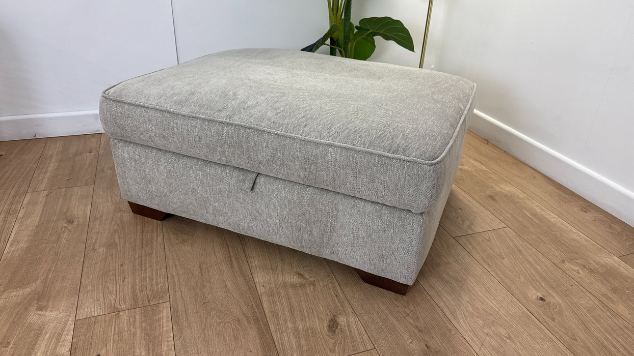 Sofology The Newbury Storage Footstool in Linen Look Chenille Truffle