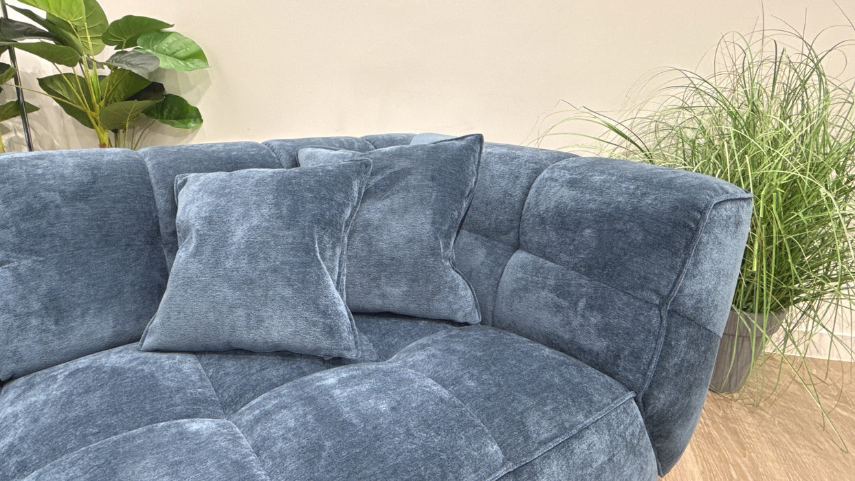 Sofology Moritz 3 Seater Fabric Sofa in Steel Blue