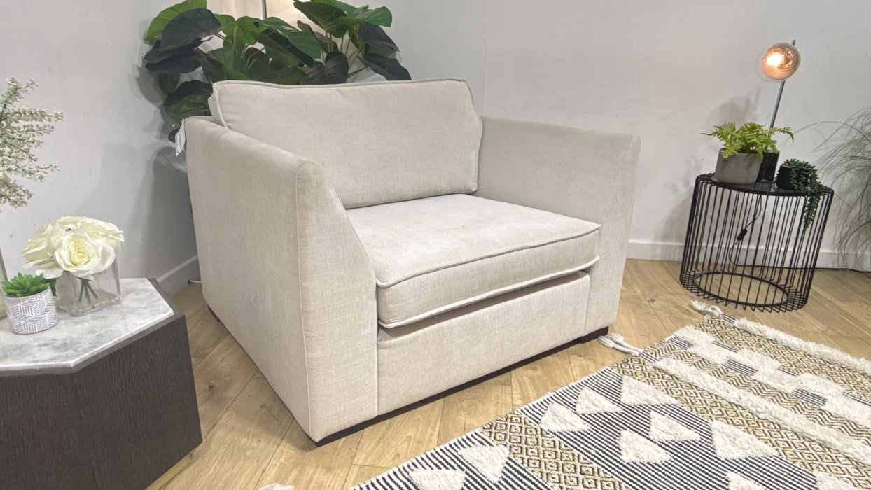 Sofology Richmond Fabric Loveseat in Artic Ecru