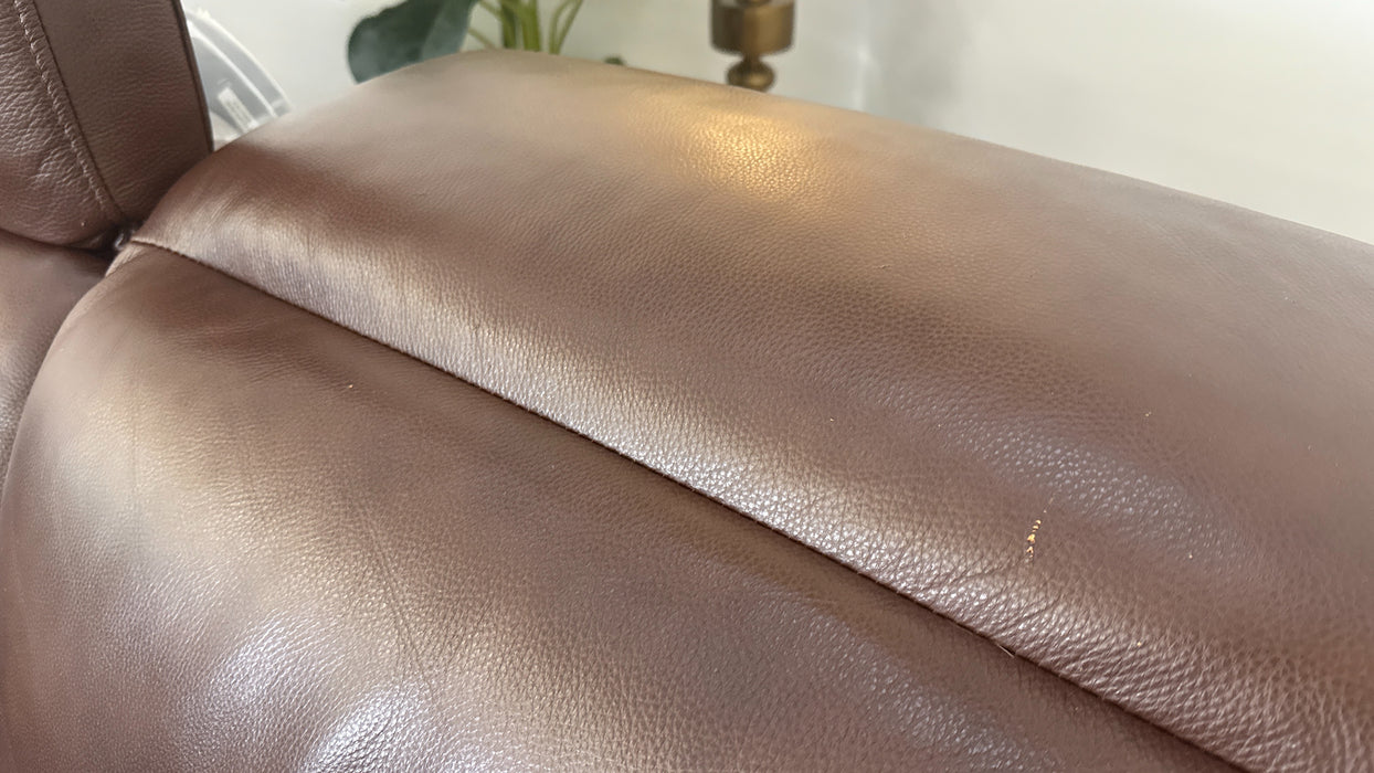 Sofology Marvella Leather 3 Power Recliner in Chocolate