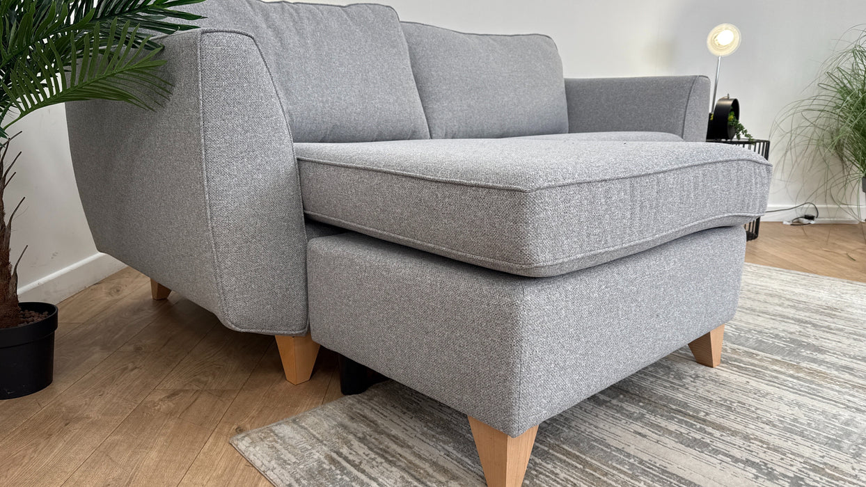 DFS Orlby Fabric 4 Seater Chaise in Silver