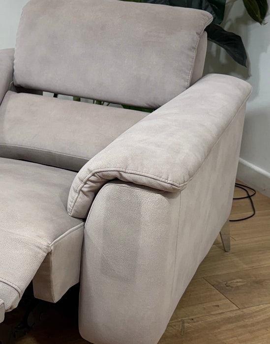 Sofology Illinois Fabric Chair Power Recliner/Headrest Heated Seat in Lifestyle Mottled Marble