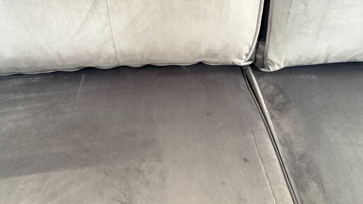 Sofology Islington Fabric 3 Seater Hybrid Pocket Sofa Bed in Sleek Grey