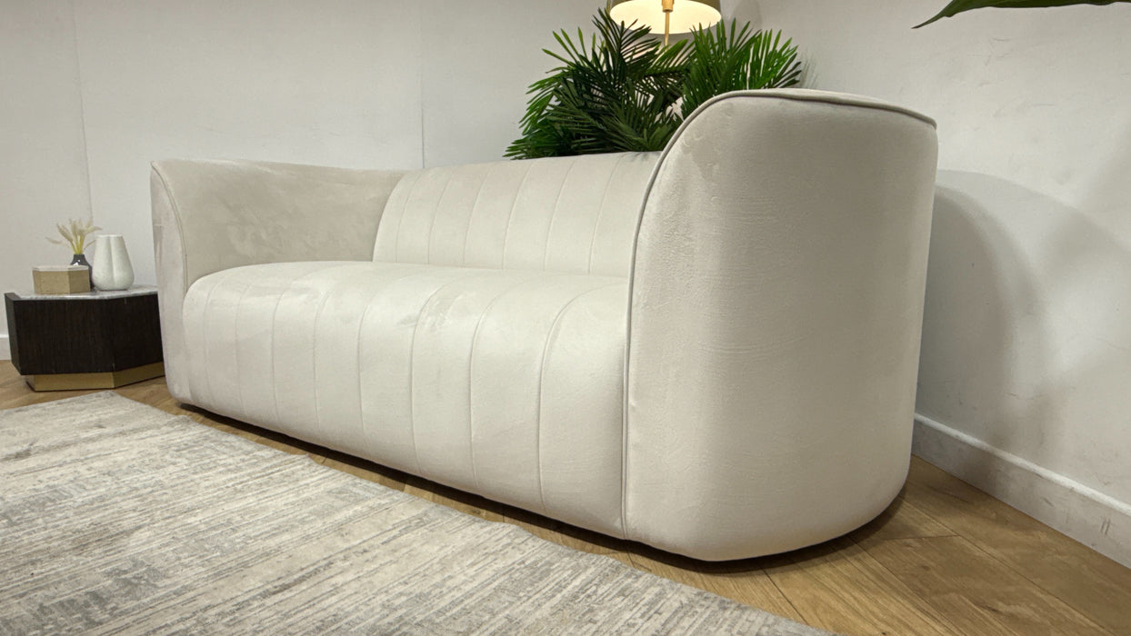 Sofology The Fitzrovia Fabric 2 Seater in Matt Velvet Milk Mix Without Trim
