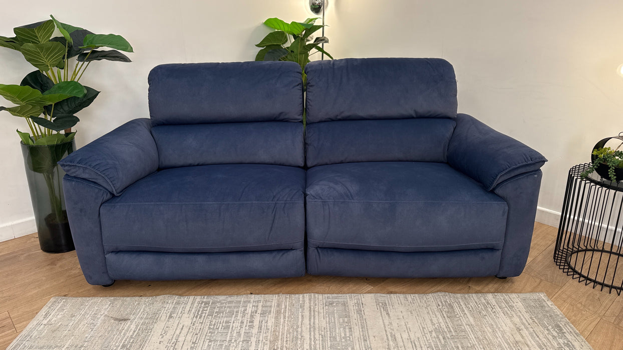 Sofology The Hugo 2.5 Seater Fabric Recliner Sofa in Lifestyle Flecked Navy