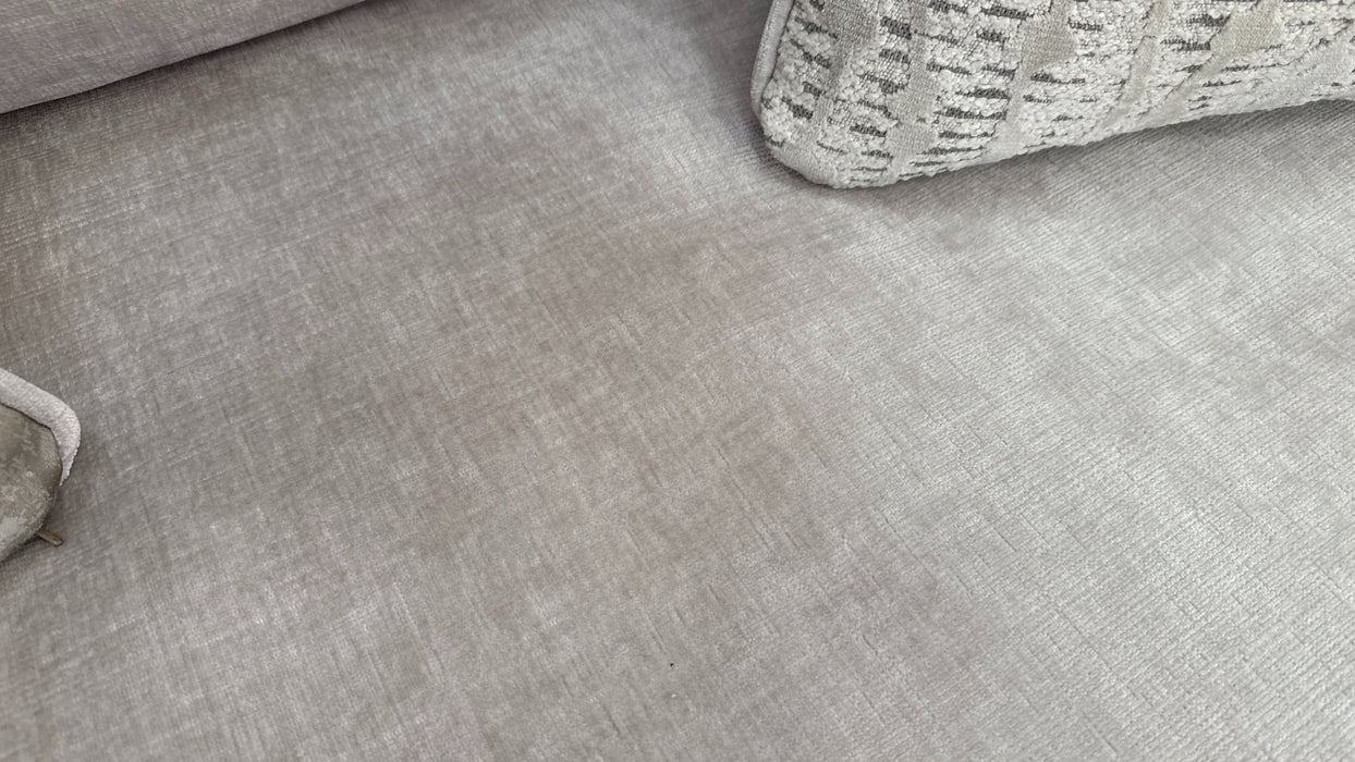 Sofology Highgrove Fabric 4 Seater Split Full Back Feather Flex in Luxe Chenille Oyster