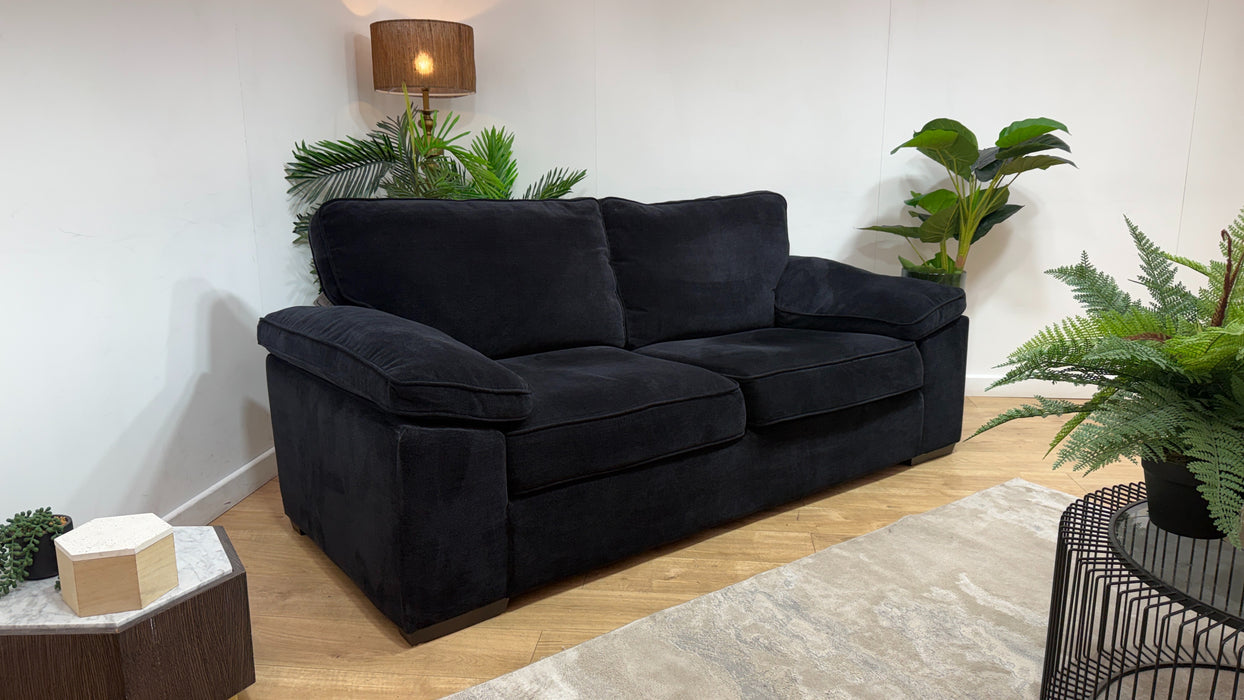Sofology Brixton Fabric 3 Seater in Soft Chenille Ebony Mix