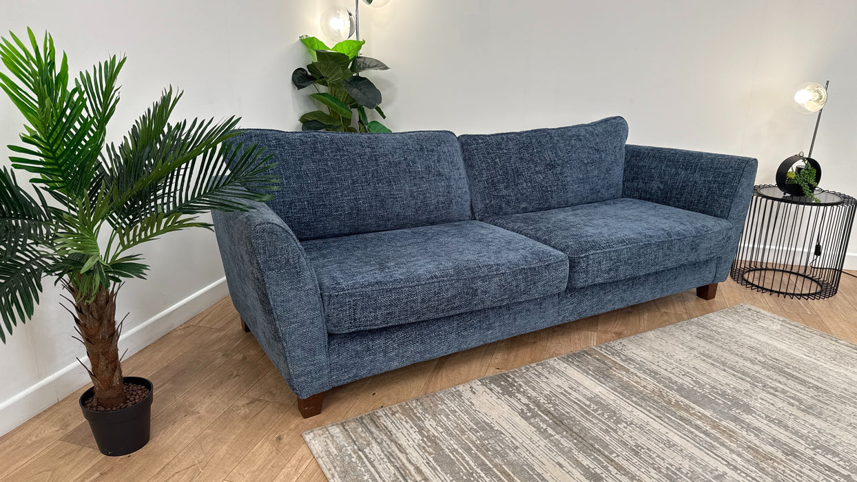 Sofology Canterbury Fabric 4 Seater in Weave Blue/Mink