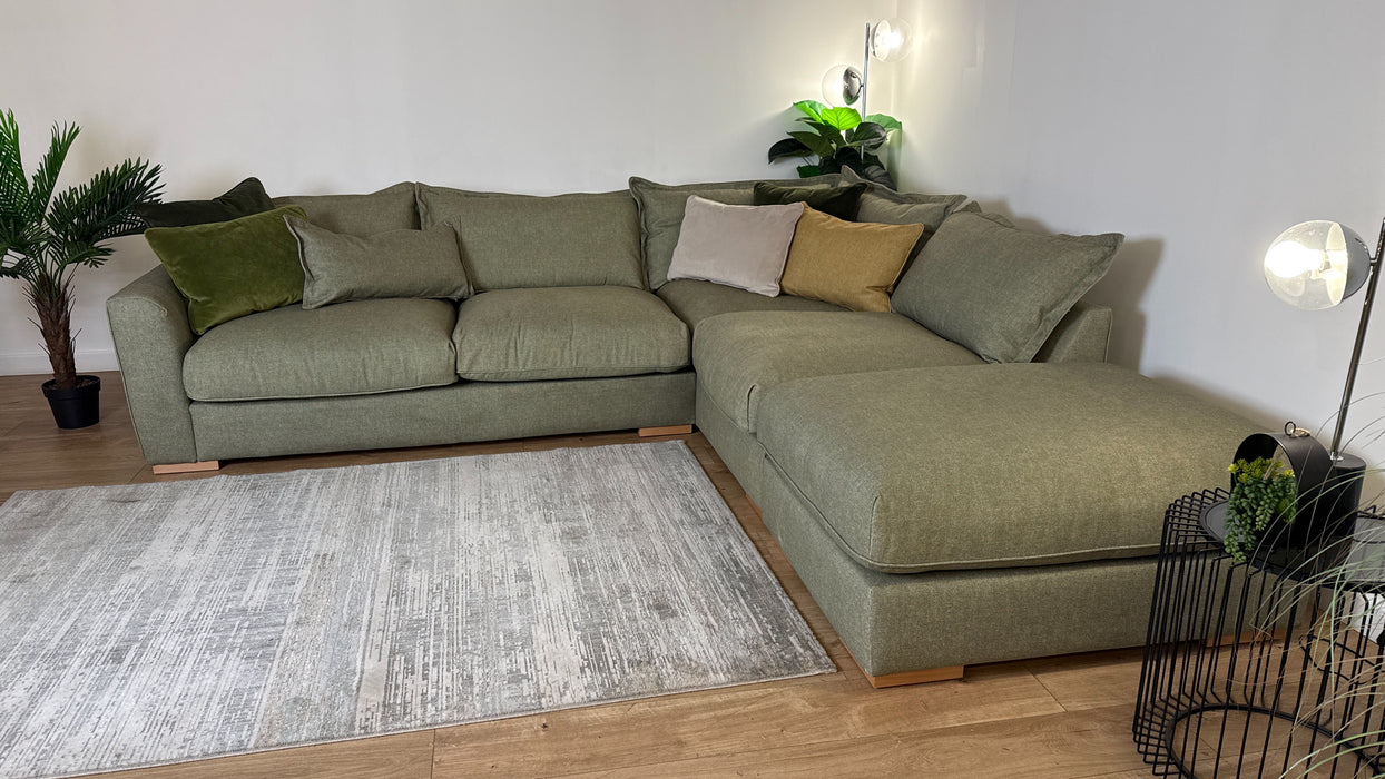 Sofology Gaia Fabric 3 Corner 1.5 Terminal in Buckingham Olive