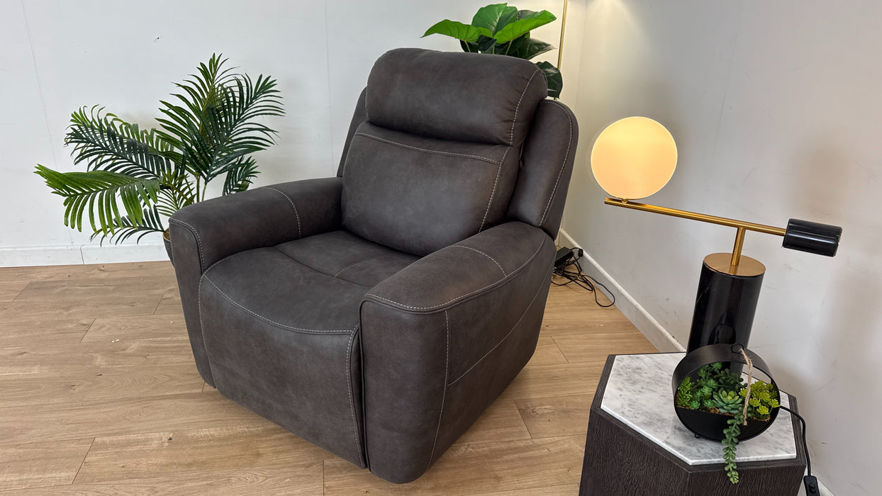 Eiger Fabric Power Recliner + Power Hdrst Chair