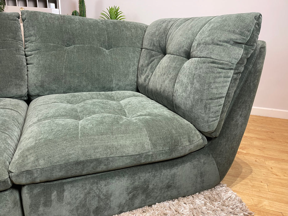 The Cocoon 3 Seater Relaxed Chenille Pine Fabric (WA2)