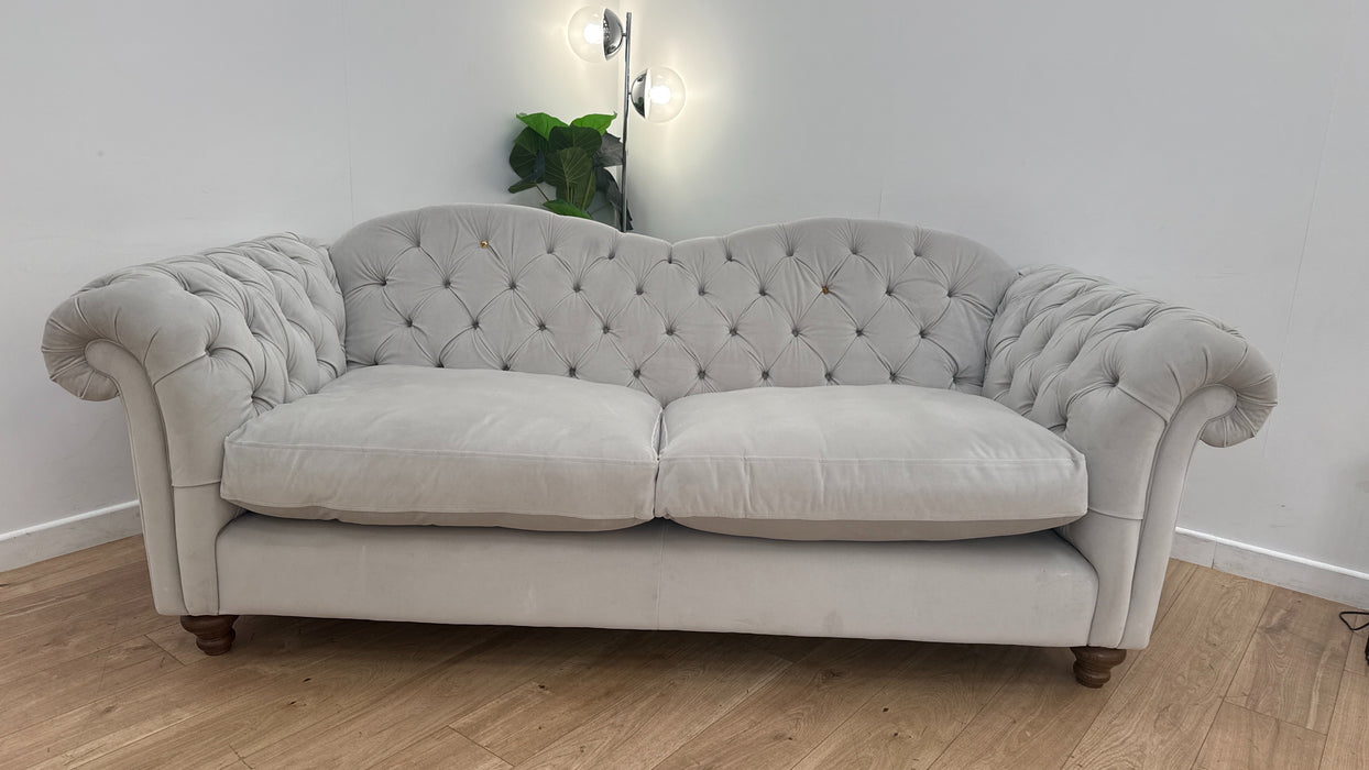 Windsor 4 Seater Fabric Sofa in Stone