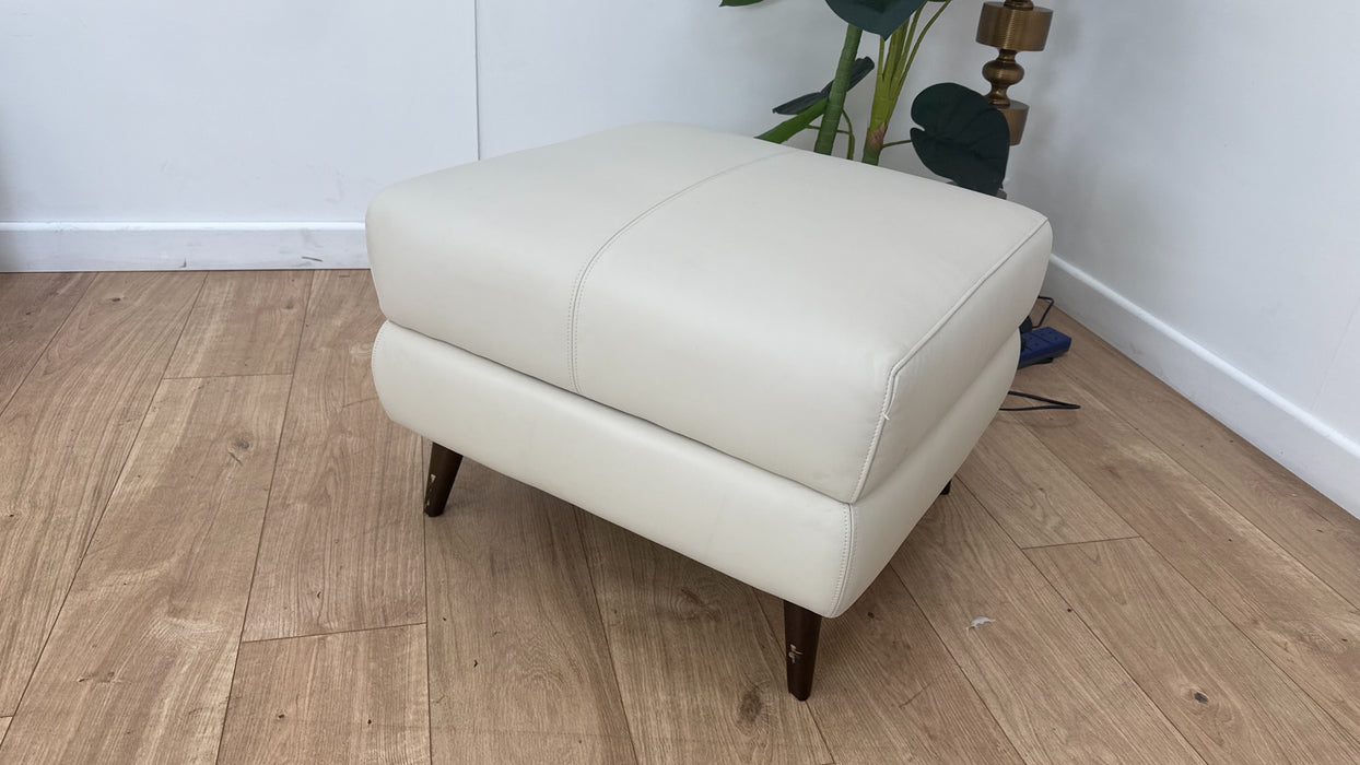 Sofology Adler Leather Storage Footstool in Trusty Matt Bone