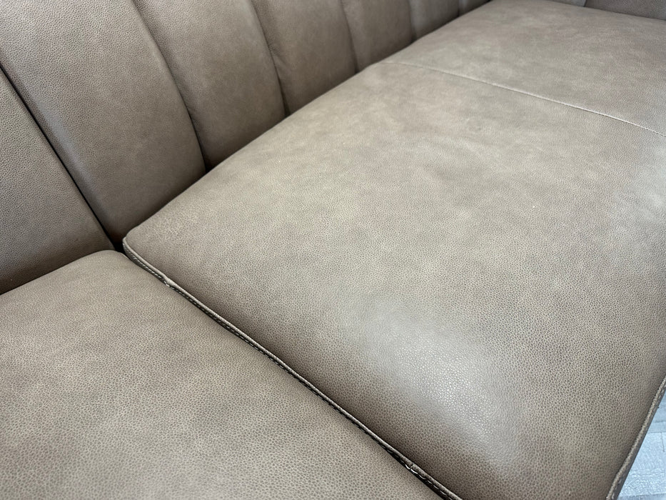 Downtown 4 Seater Split - Leather Relaxed Natural Grain Leather Taupe Mix